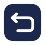 Undo Left Square SVG Icon